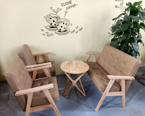 BỘ SOFA CAFE TAY DẸP RÚT NÚT