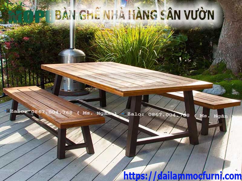 Bàn ghế nhà hàng sân vườn tại các Quận Huyện Thành Phố Hồ Chí Minh