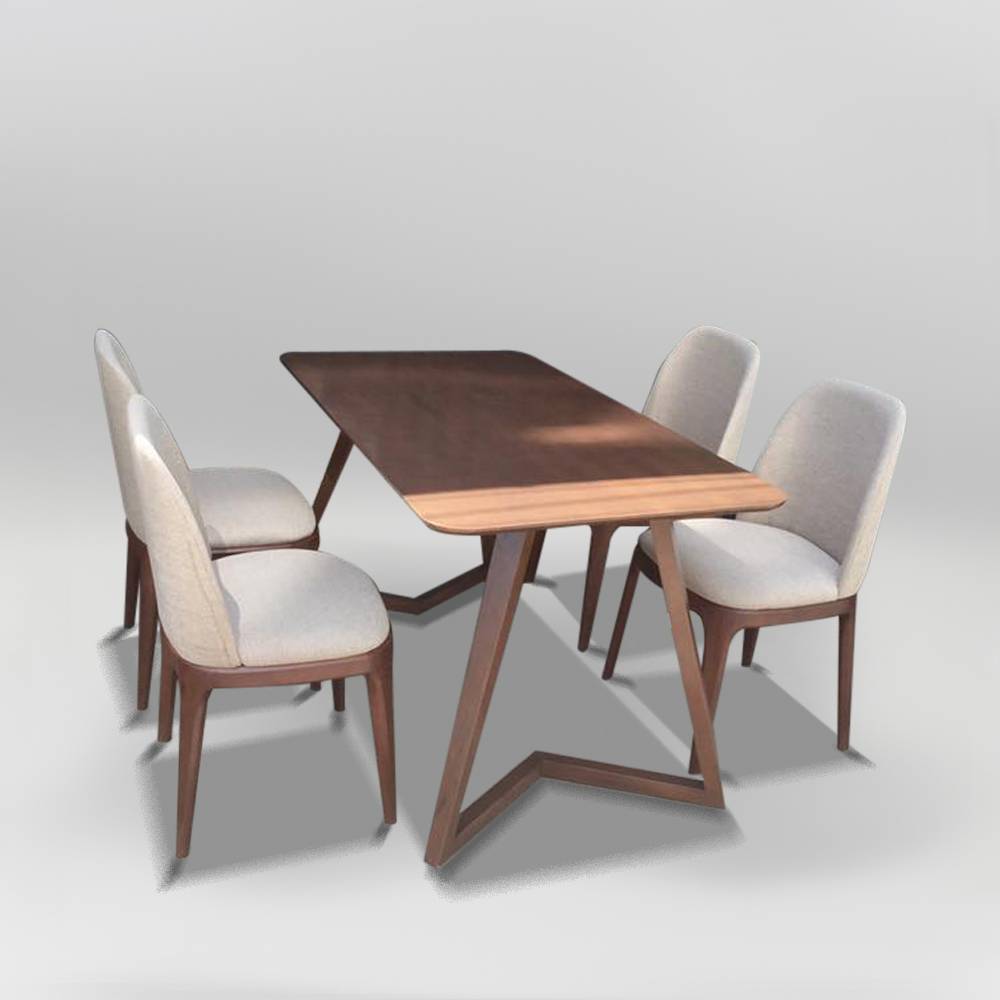 bàn ghế làm từ gỗ cao su