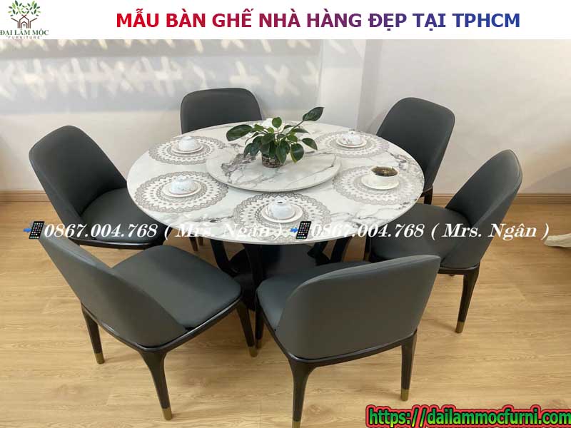 Mẫu bàn ghế nhà hàng đẹp giá rẻ tại Thành Phố Hồ Chí Minh